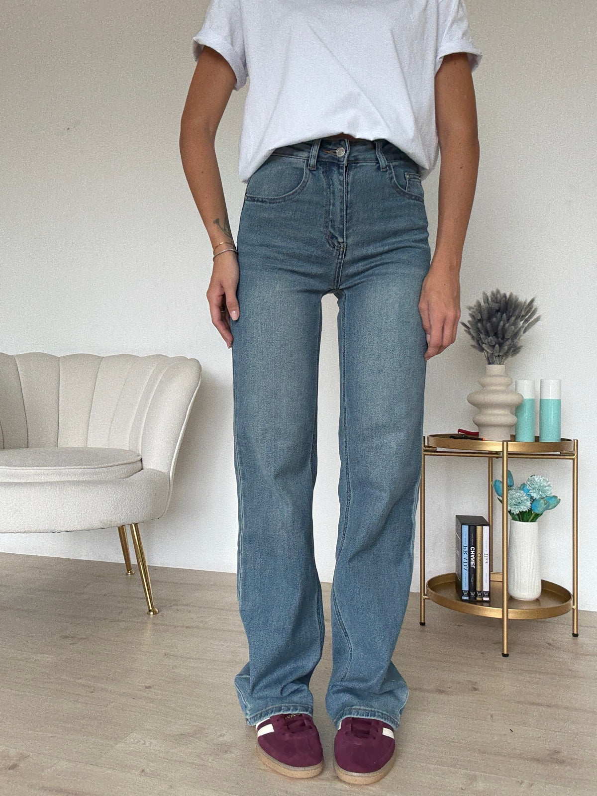MI25142-JEANS PALAZZO BASIC