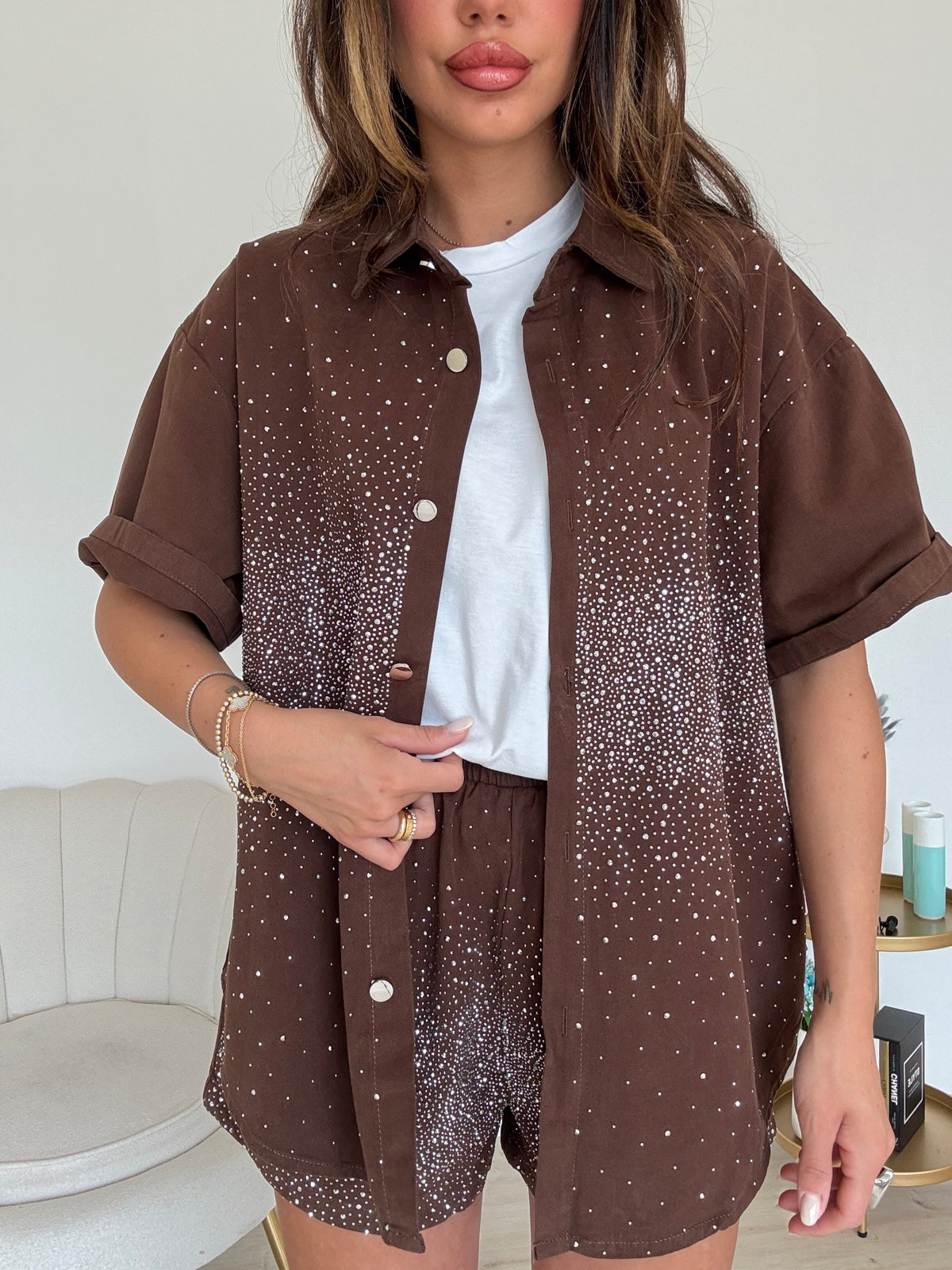 TR0721-COORDINATO SPARKLE CHOCO