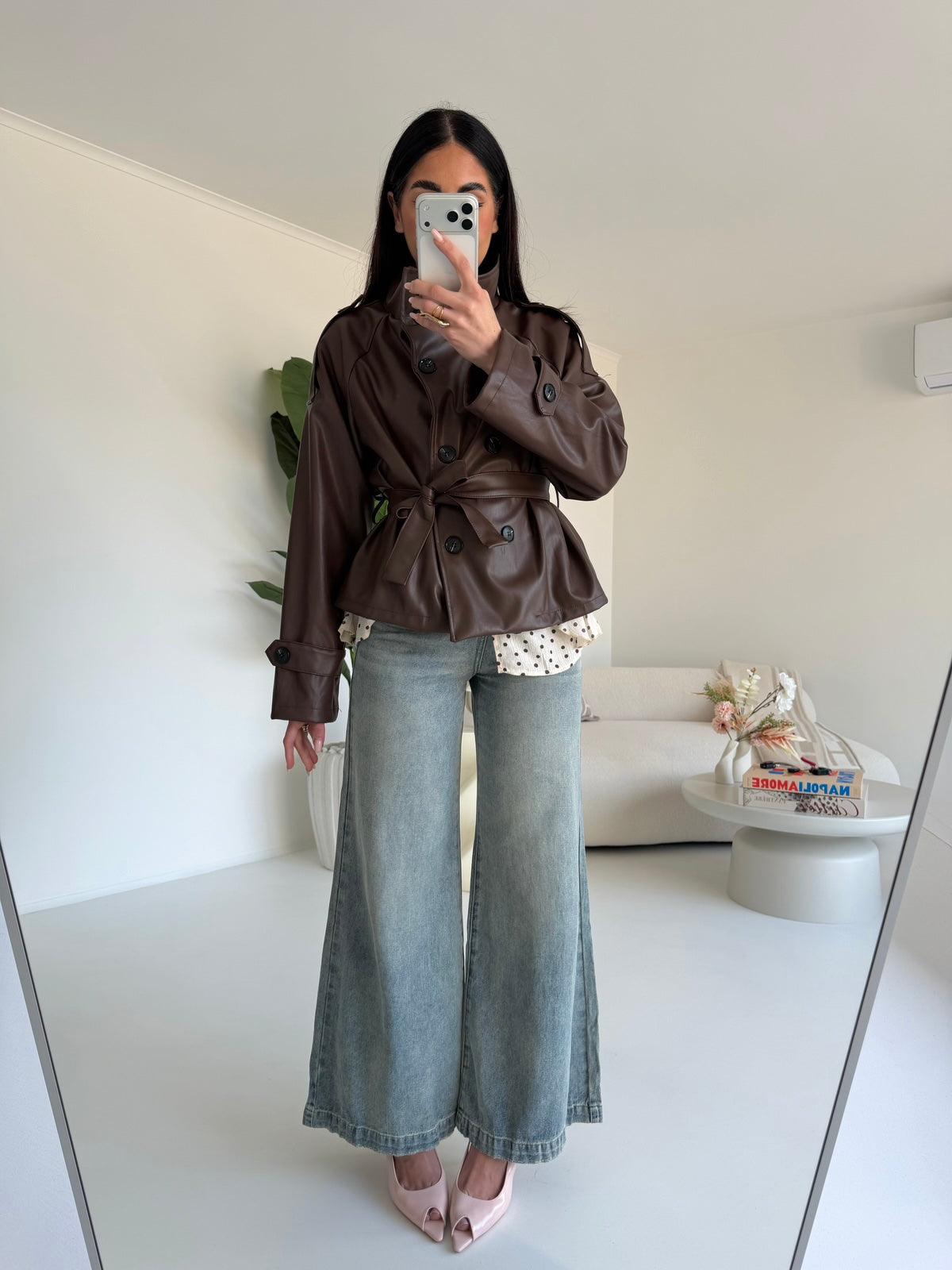 A650-TRENCH IN ECOPELLE MYRANDA CHOCO