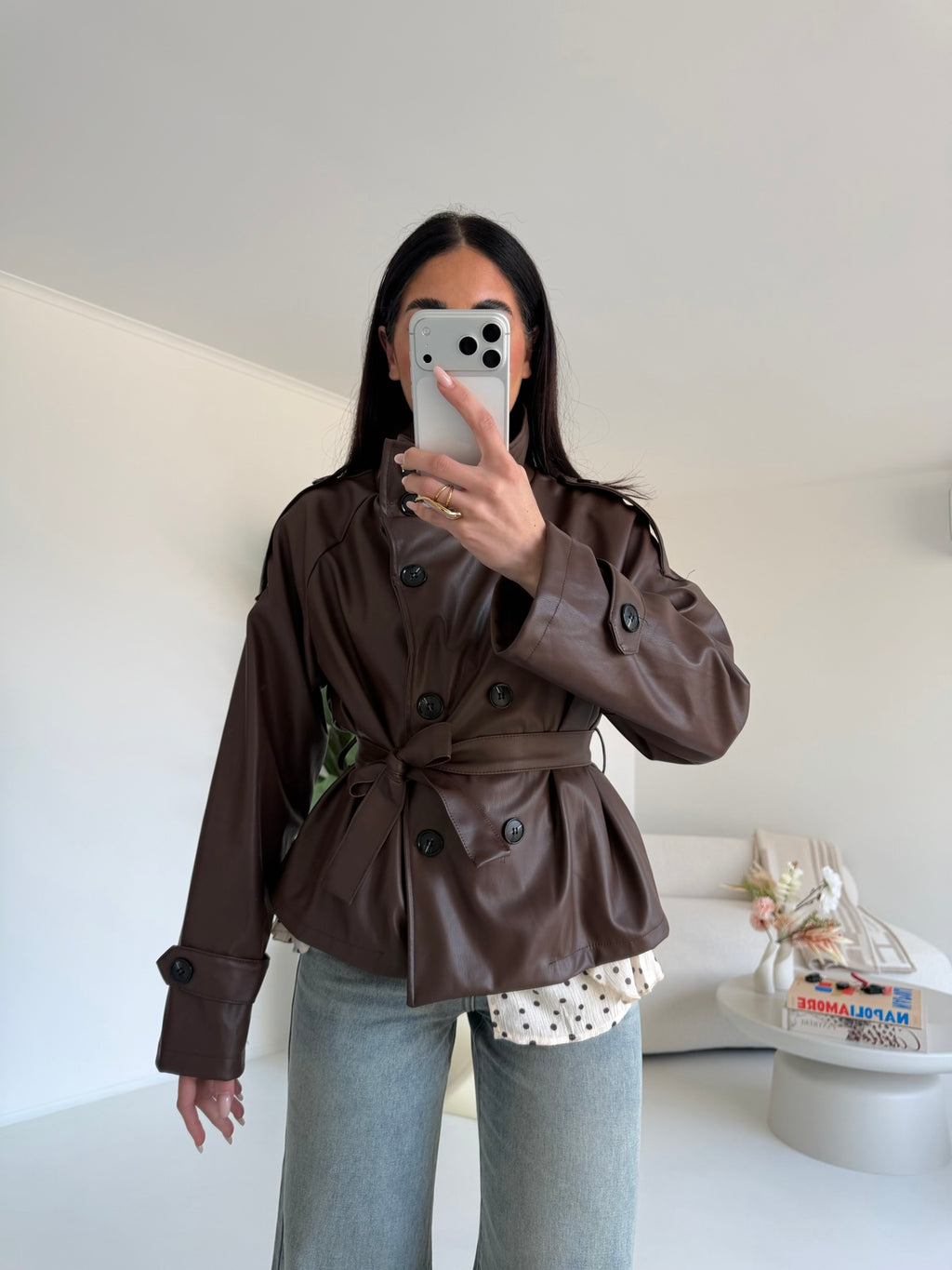 A650-TRENCH IN ECOPELLE MYRANDA CHOCO