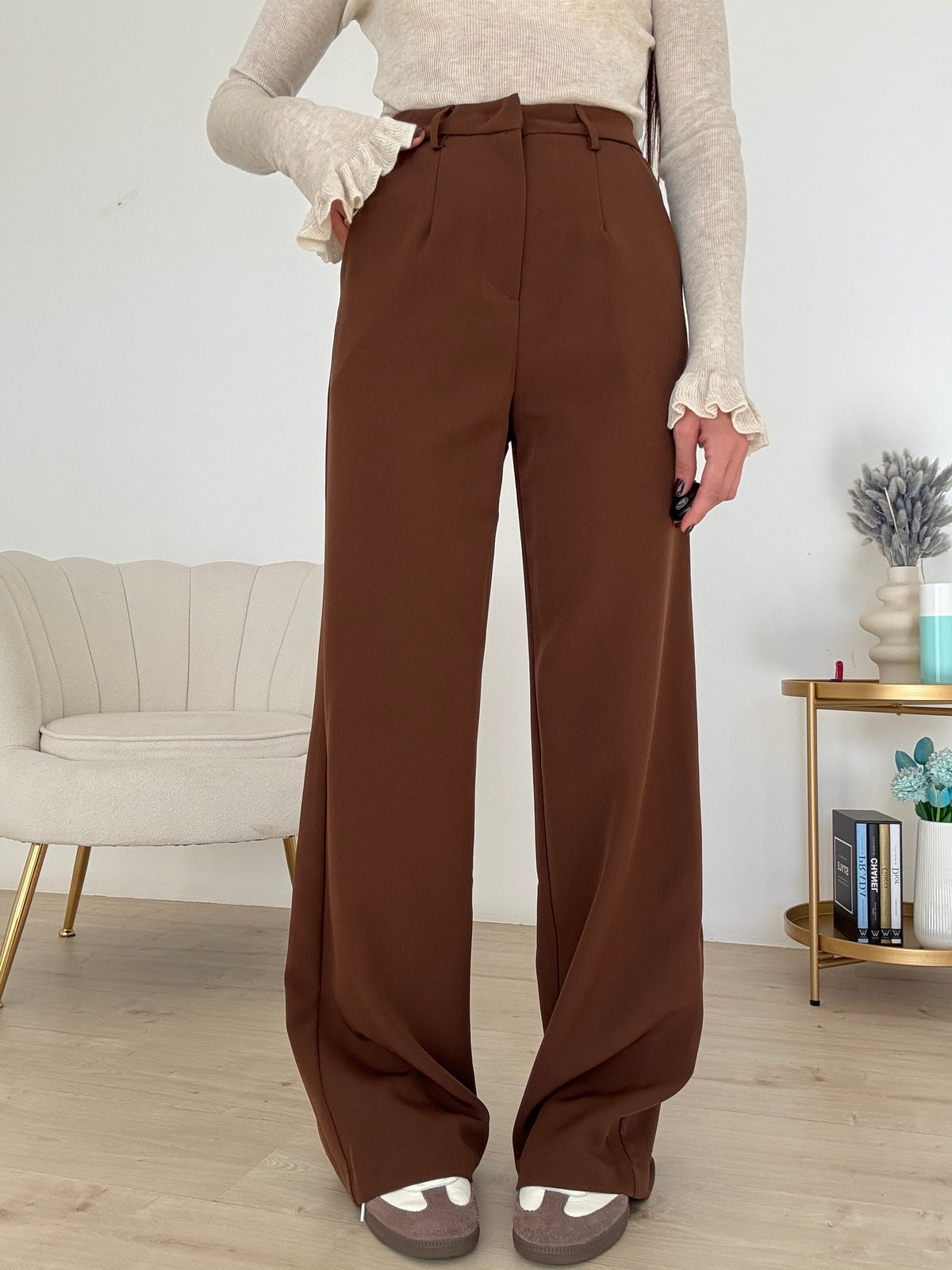 VS9007-5-PANTALONE PALAZZO CHANCE CHOCO