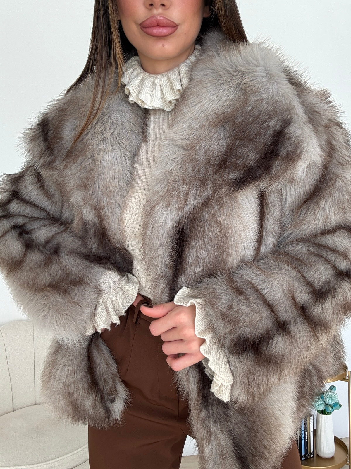AG004-ECO PELLICCIA MINU TAUPE