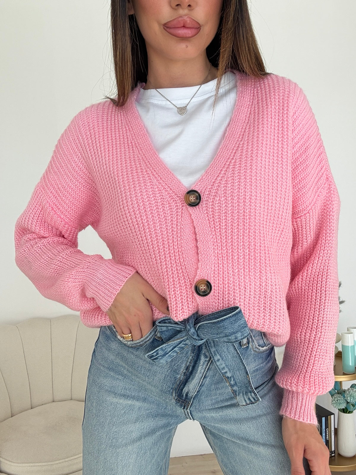 CARDIGAN MUST PINK