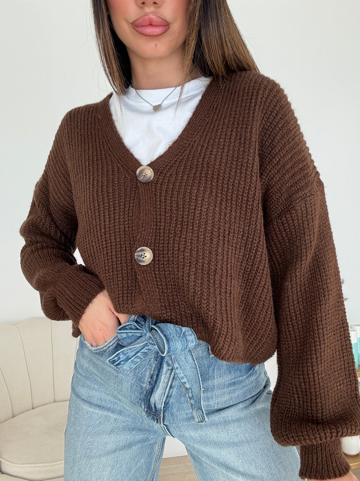 CARDIGAN MUST CHOCO