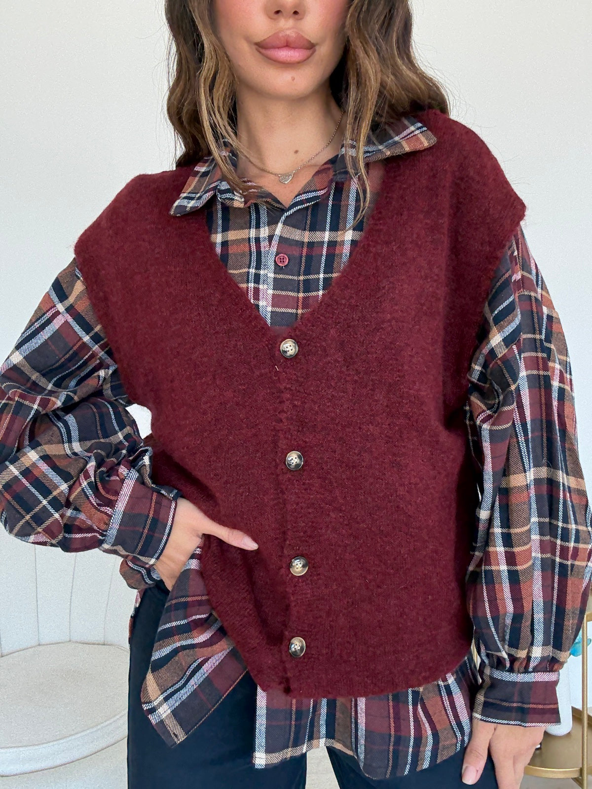 GILET HARVARD BORDEAUX
