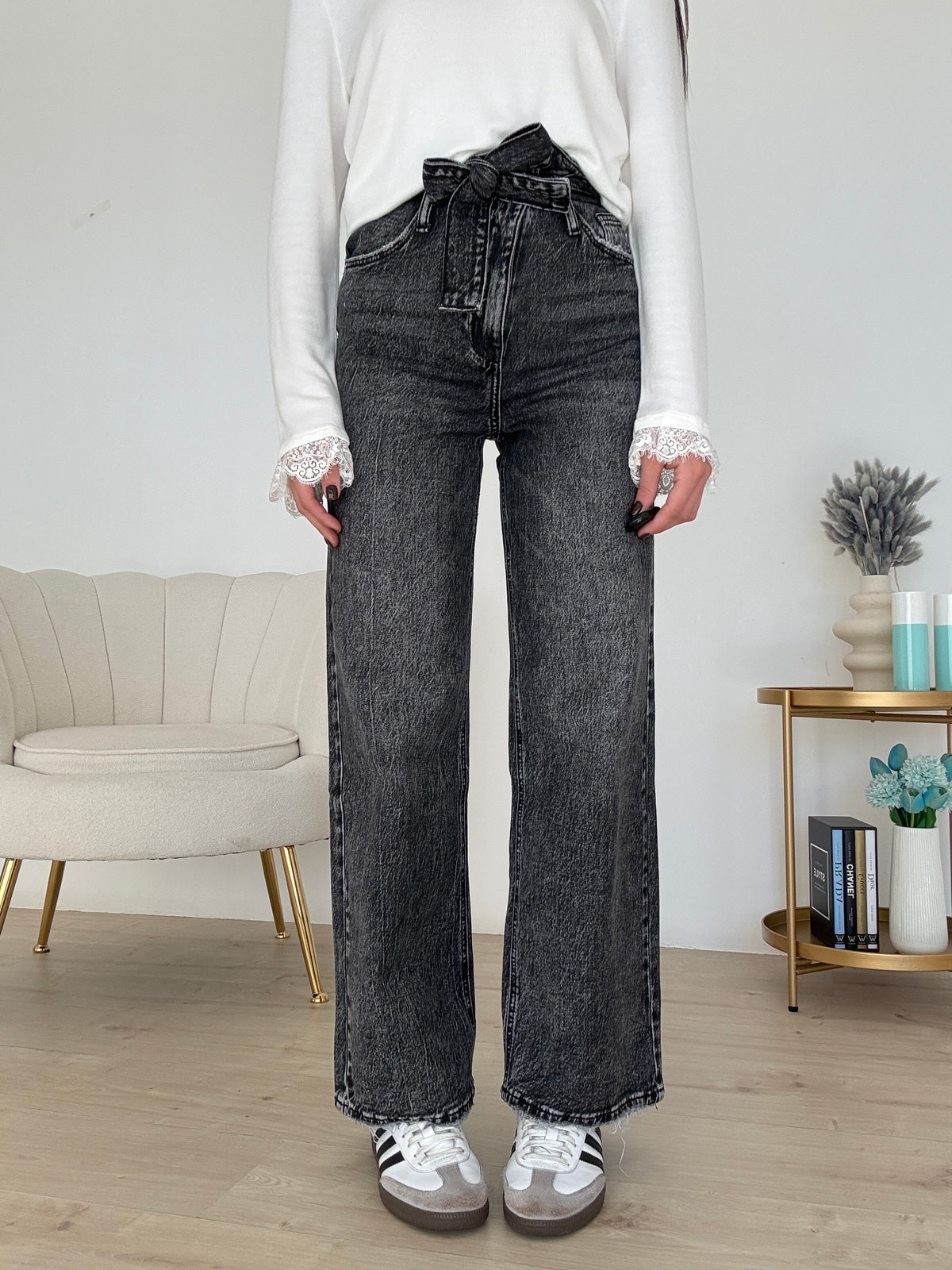 H5108-JEANS FIOCCO GREY