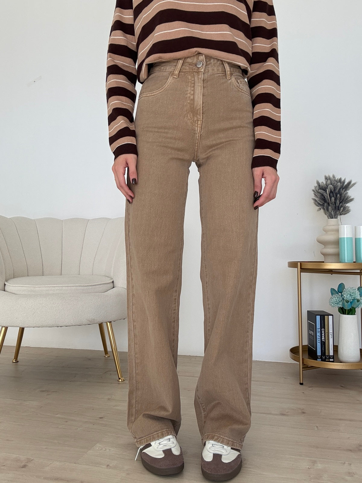 D5707-23-JEANS GAMBA DRITTA BISCOTTO