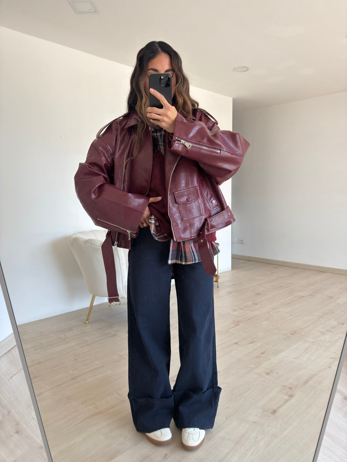 PU10366-BIKER EMPIRE BORDEAUX