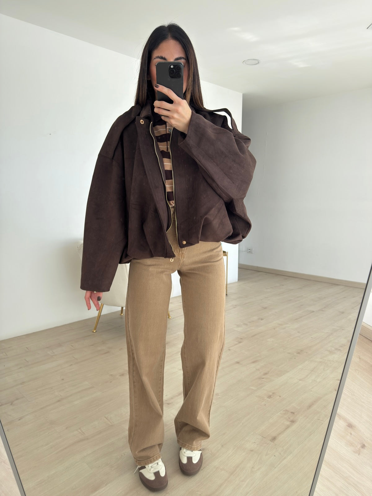 DD78A-BOMBER SUEDE ESPRESSO