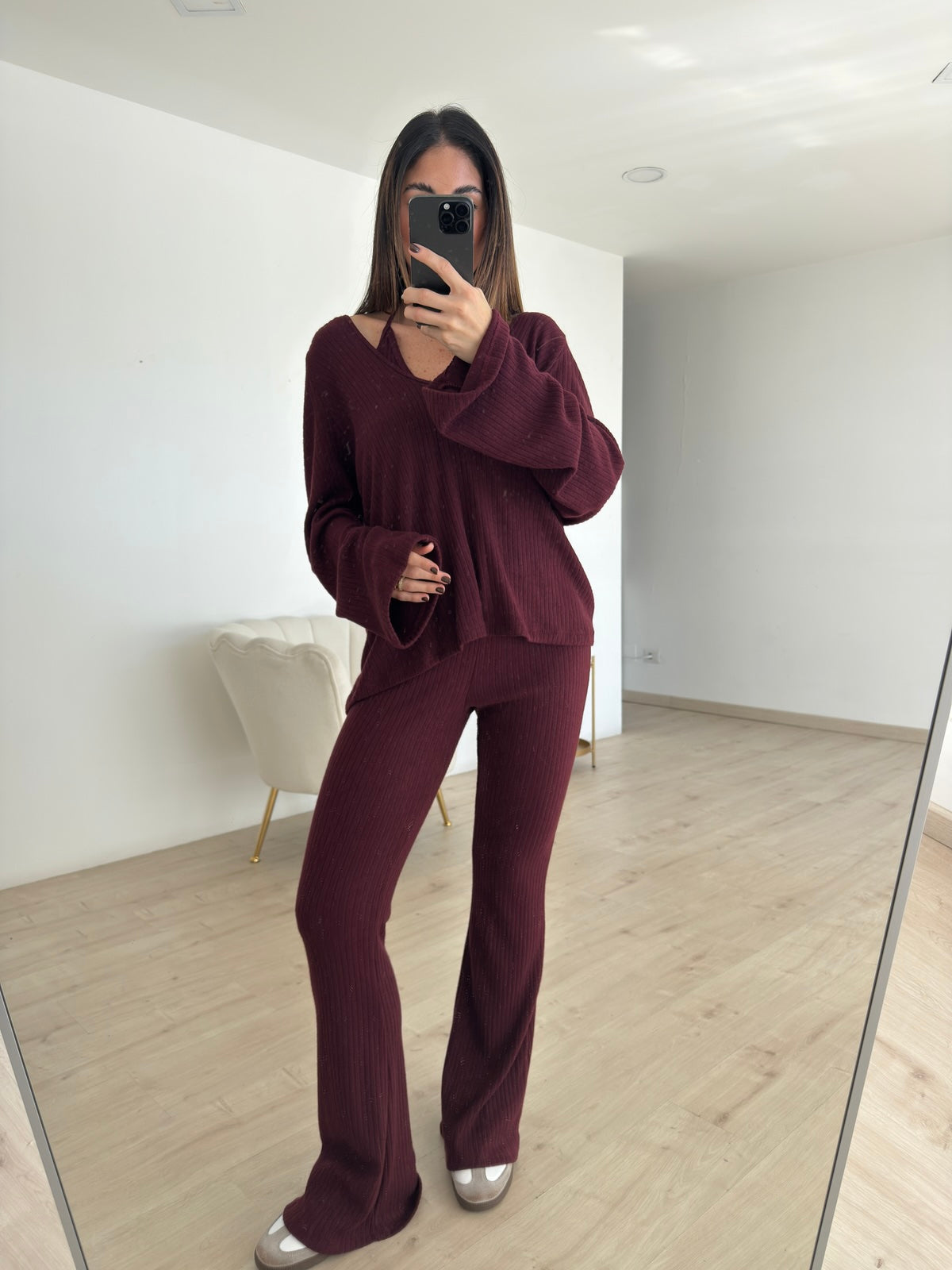 COORDINATO COSTILLAS BORDEAUX