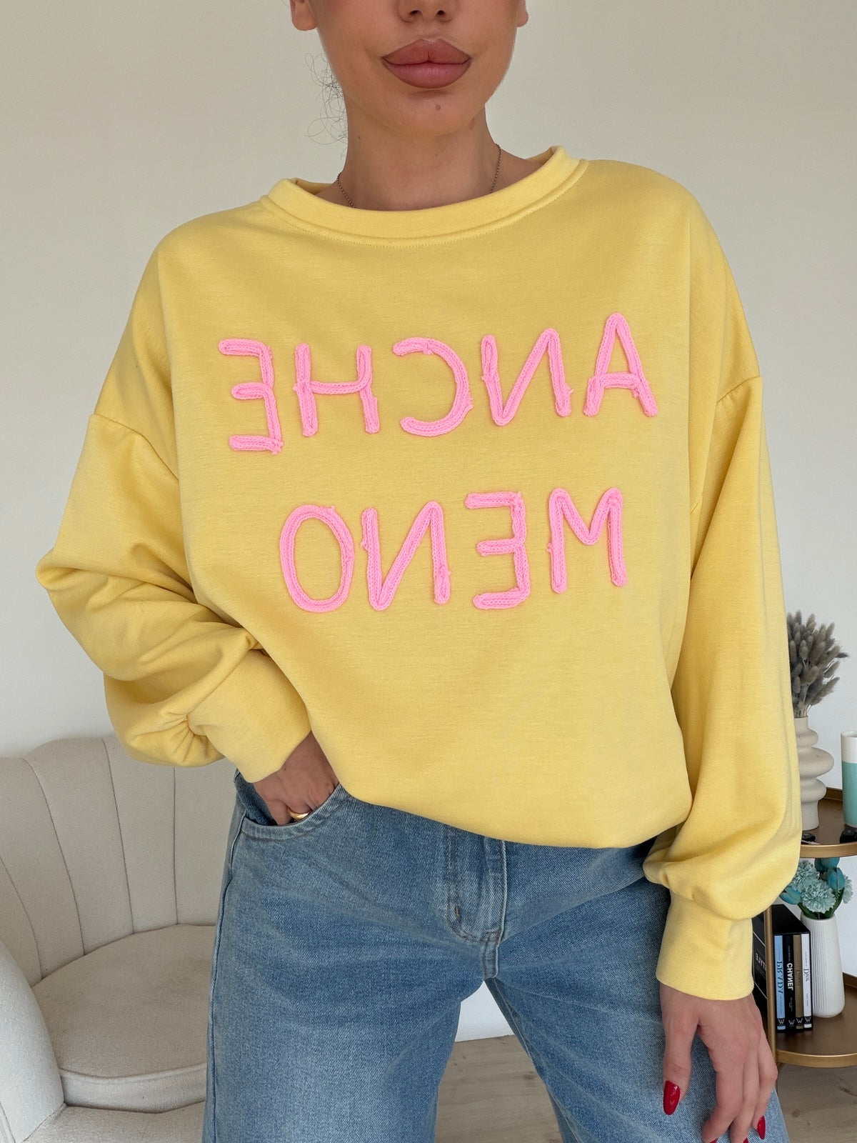 FELPA-ANCHE MENO-YELLOW