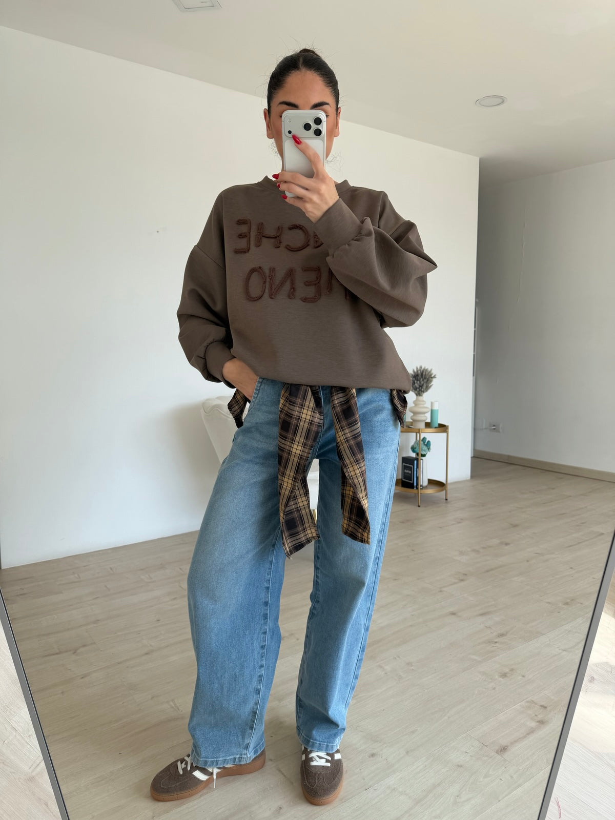 FELPA-ANCHE MENO-TAUPE