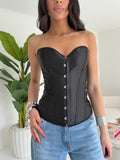 JH8004-BUSTIER SATIN NERO