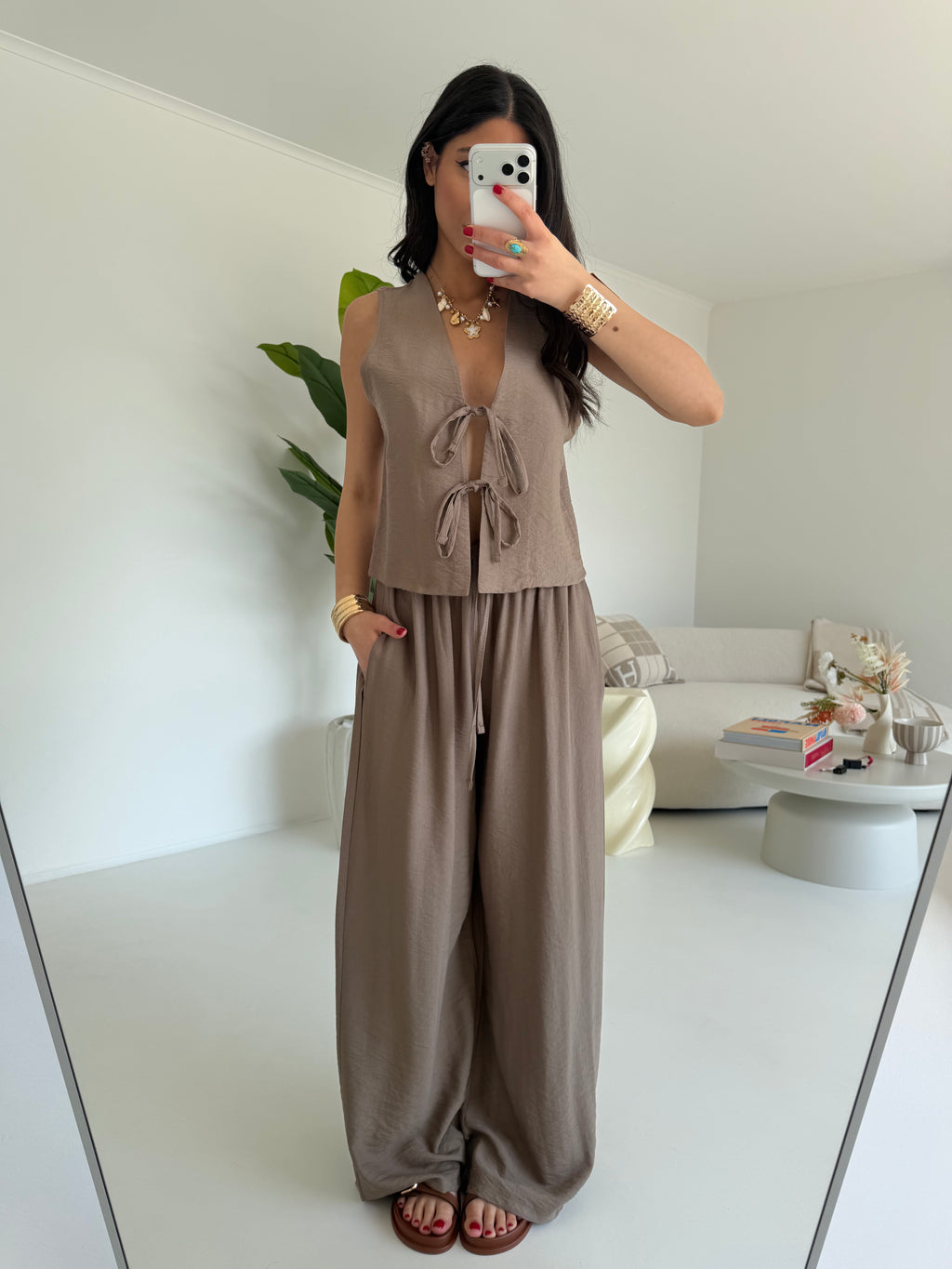 COORDINATO FLAKE TAUPE