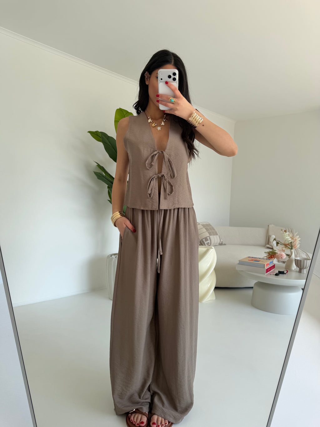 COORDINATO FLAKE TAUPE