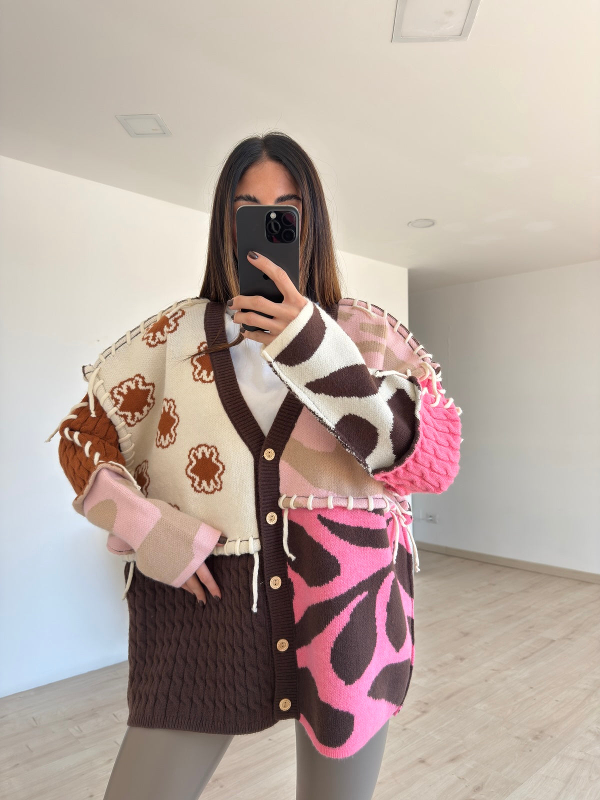 YHC7144-MAXI CARDIGAN FELICITA'
