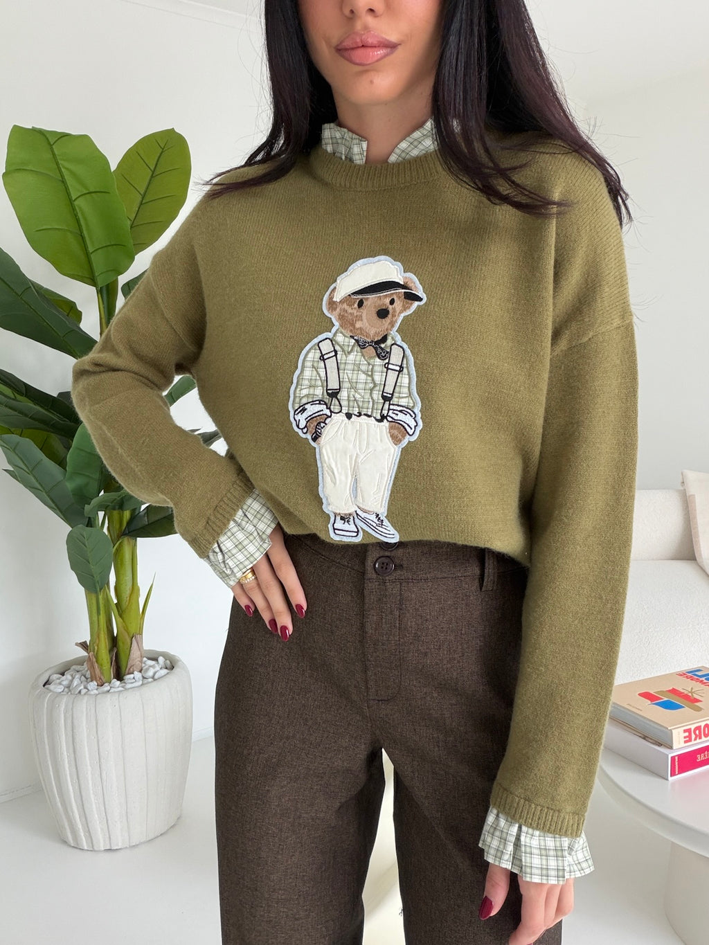 HY69822-PULL TEDDY OLIVA
