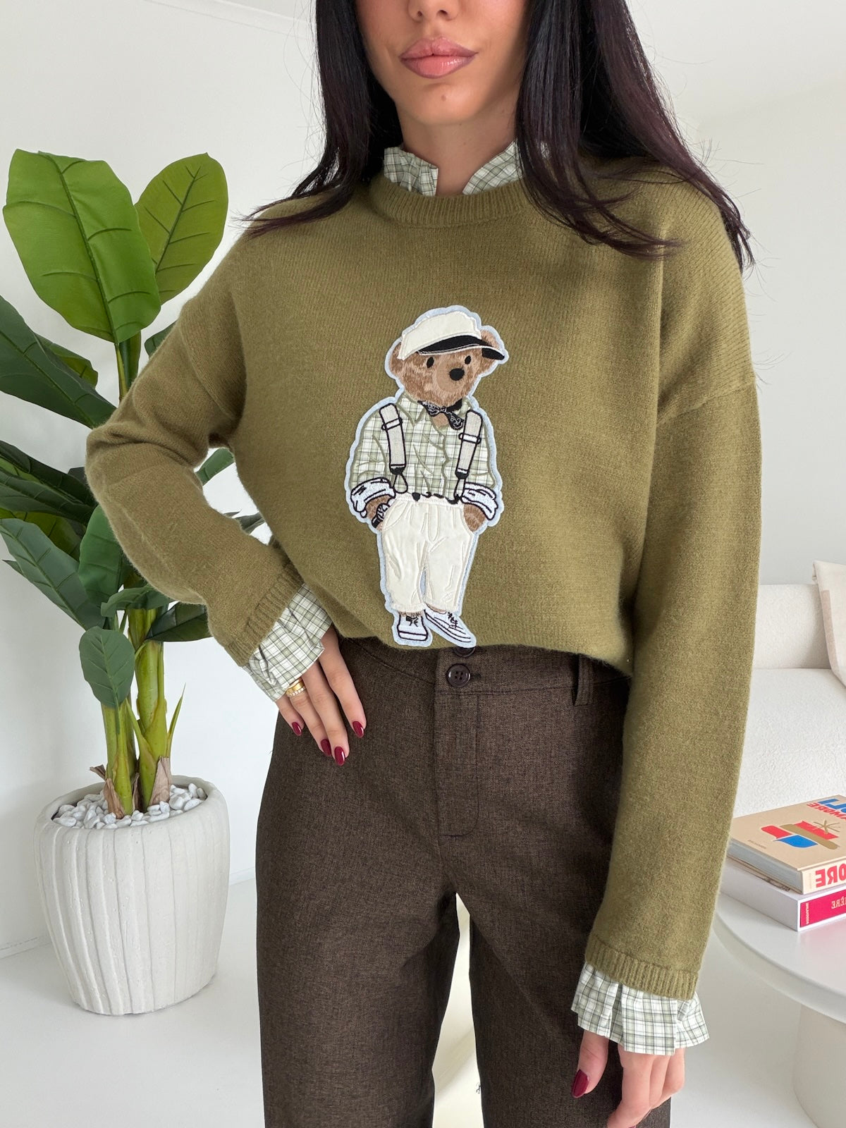 HY69822-PULL TEDDY OLIVA