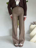 VS9022-5-PANTALONE IN ECO PELLE TAUPE