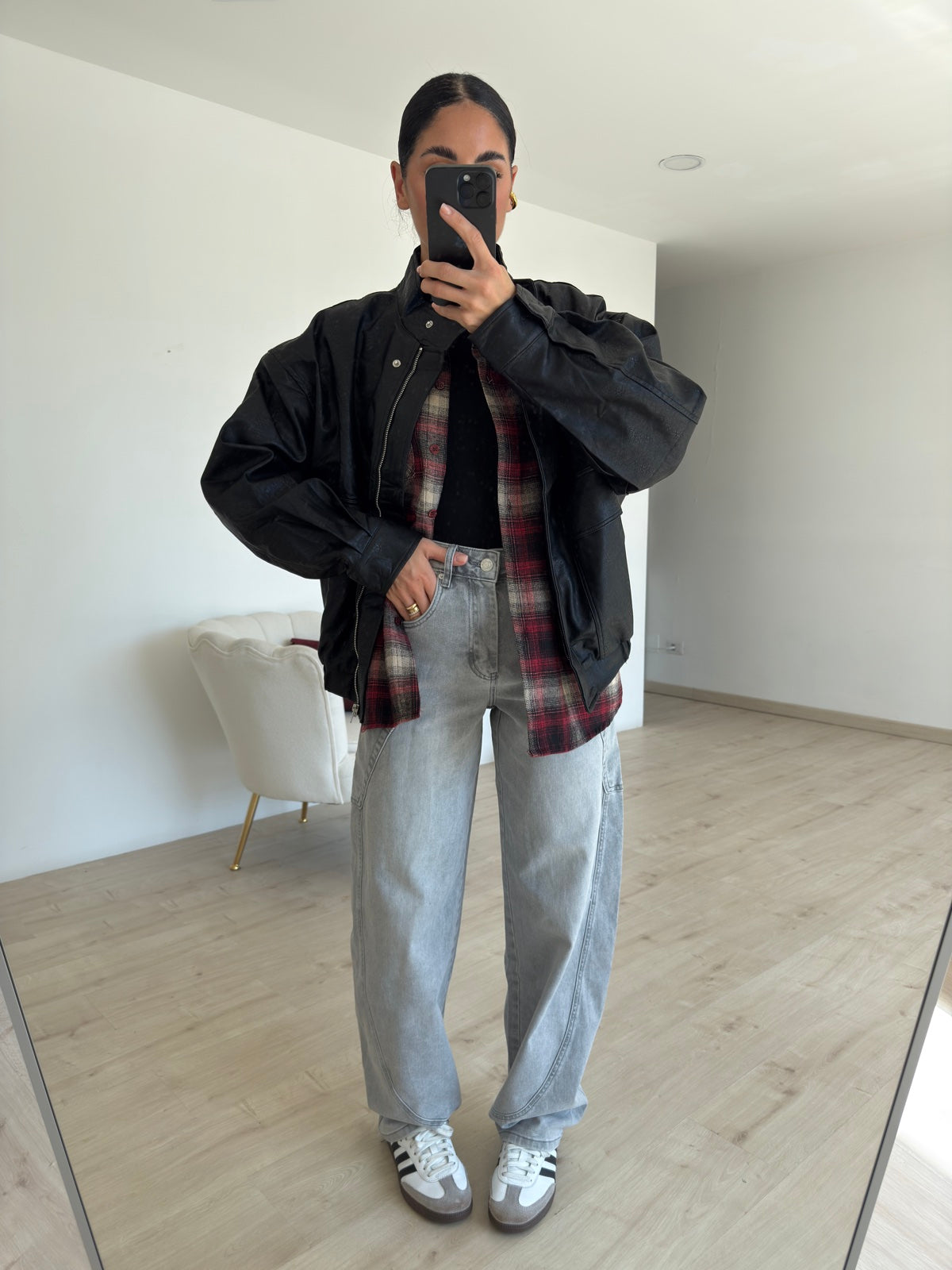8761-JEANS SLOUCHY GREY