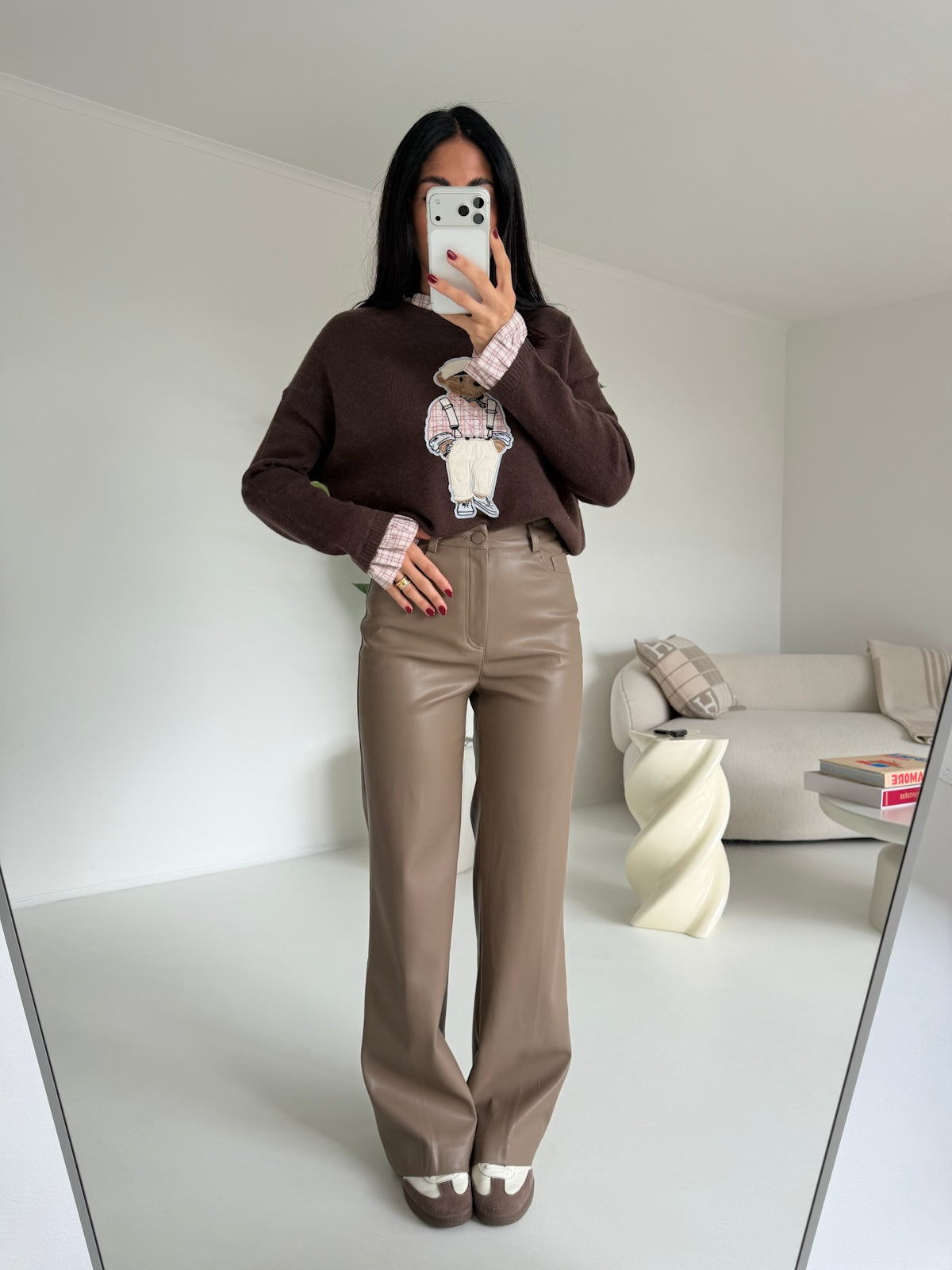 HY69822-PULL TEDDY CHOCO