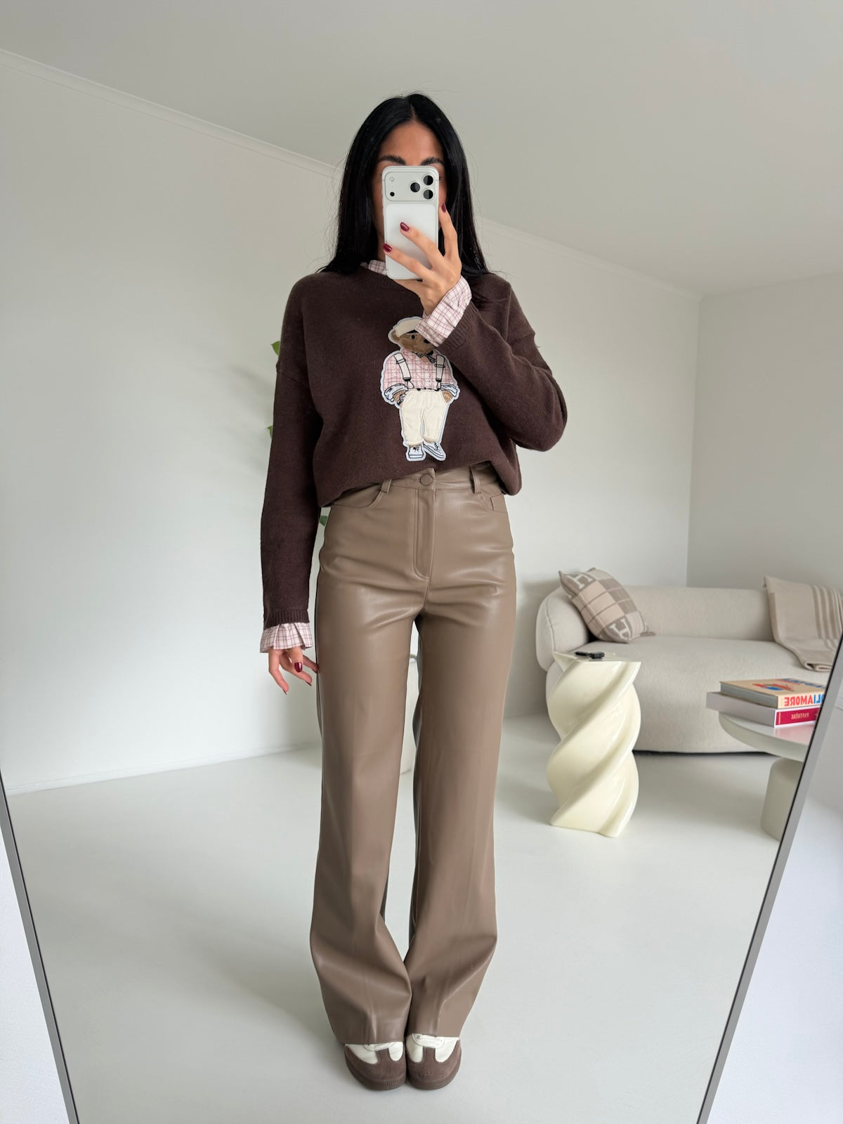 HY69822-PULL TEDDY CHOCO