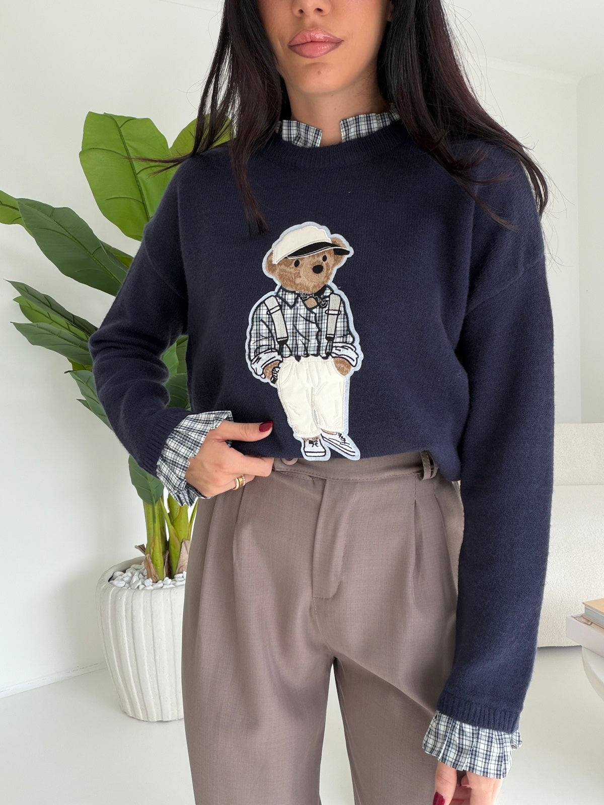 HY69822-PULL TEDDY NAVY