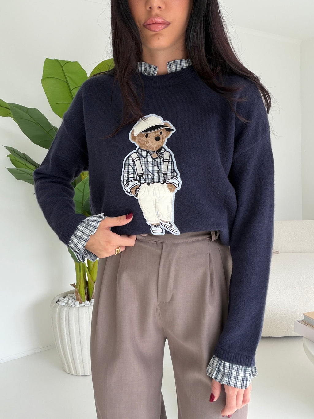 HY69822-PULL TEDDY NAVY