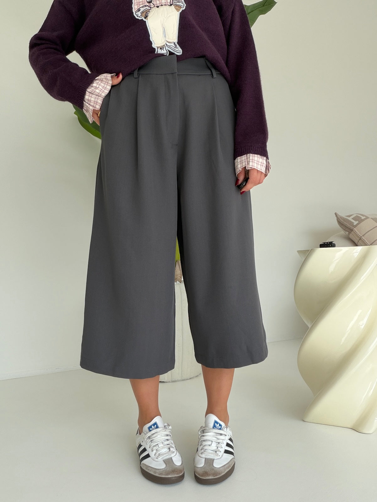 81855-PANTALONE 7/8 GREY