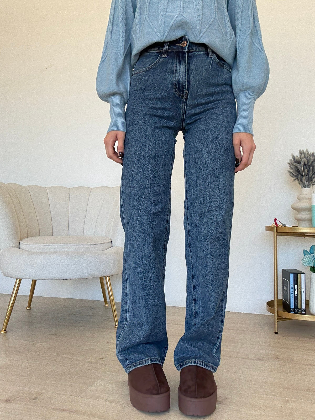 D5707-7-JEANS GAMBA DRITTA CROISSANT