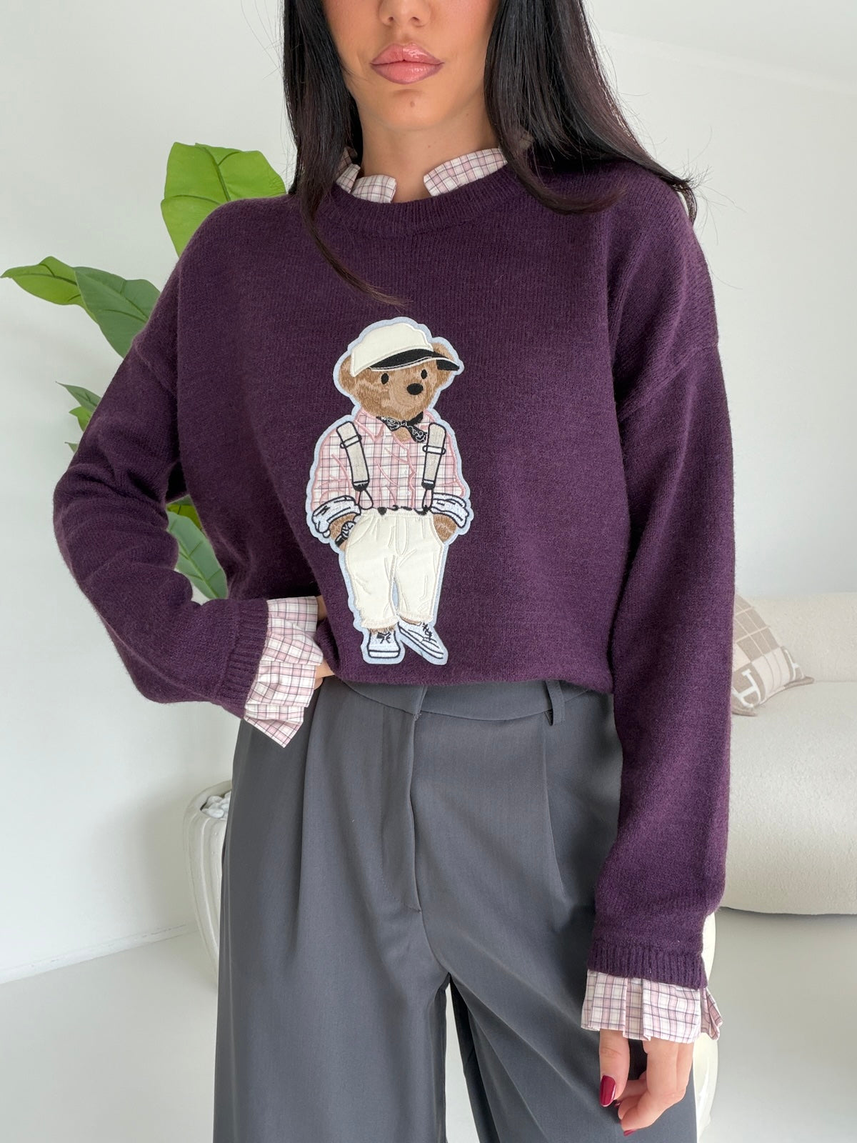 HY69822-PULL TEDDY WINE