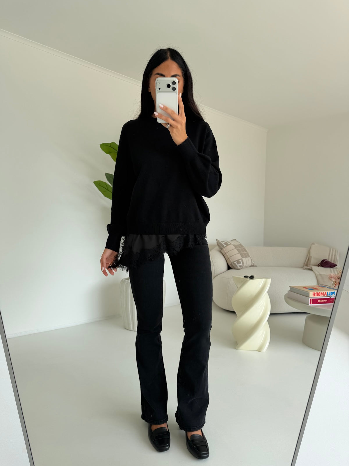 FLORA-1-JEANS ZAMPETTA NERO+CINTURA