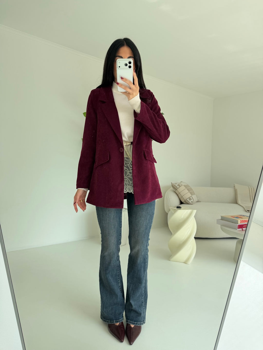 BLAZER VELVET WINE