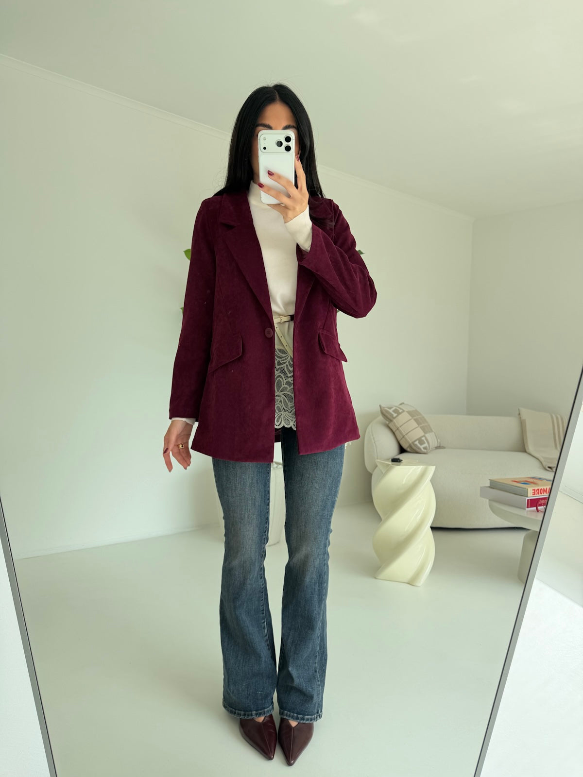 BLAZER VELVET WINE