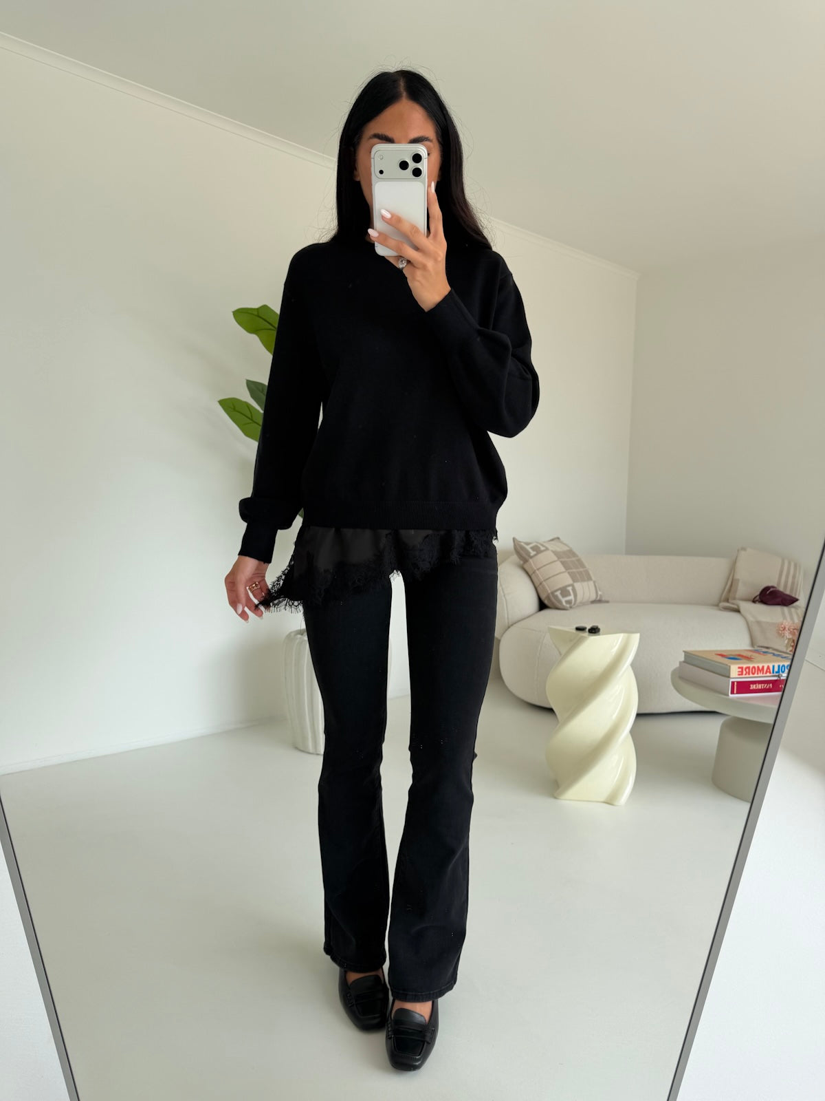 FLORA-1-JEANS ZAMPETTA NERO+CINTURA