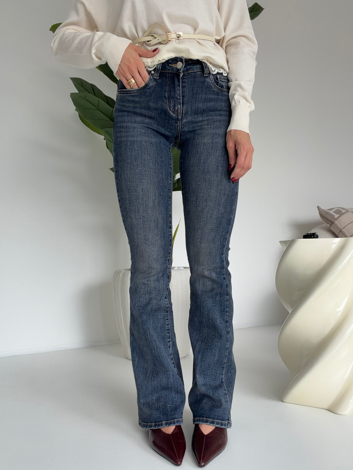 FLORA-17-JEANS ZAMPETTA DENIM+CINTURA DENIM SABBIATO