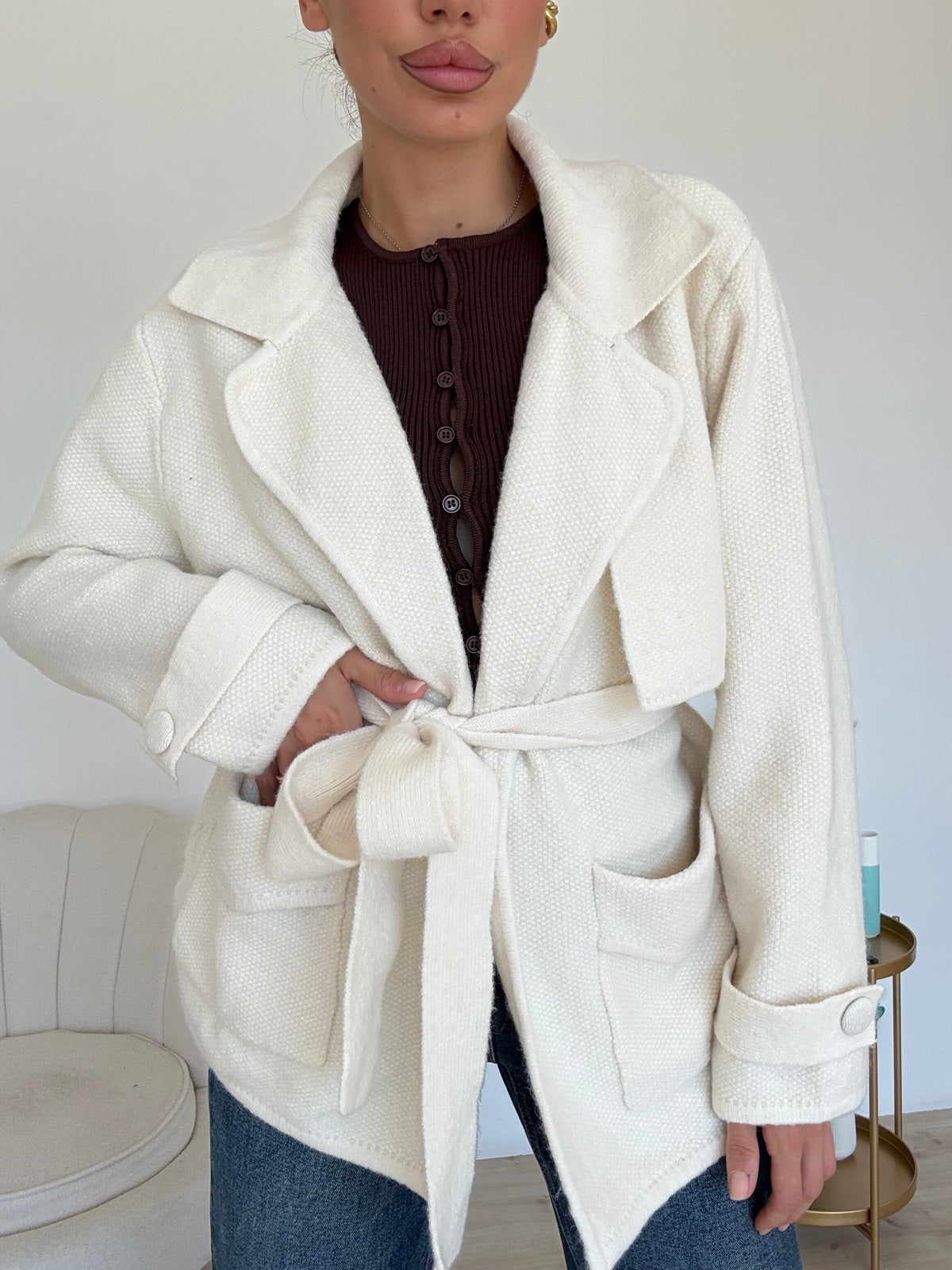 AN64821-MAXI CARDIGAN CHARLOTTE BURRO