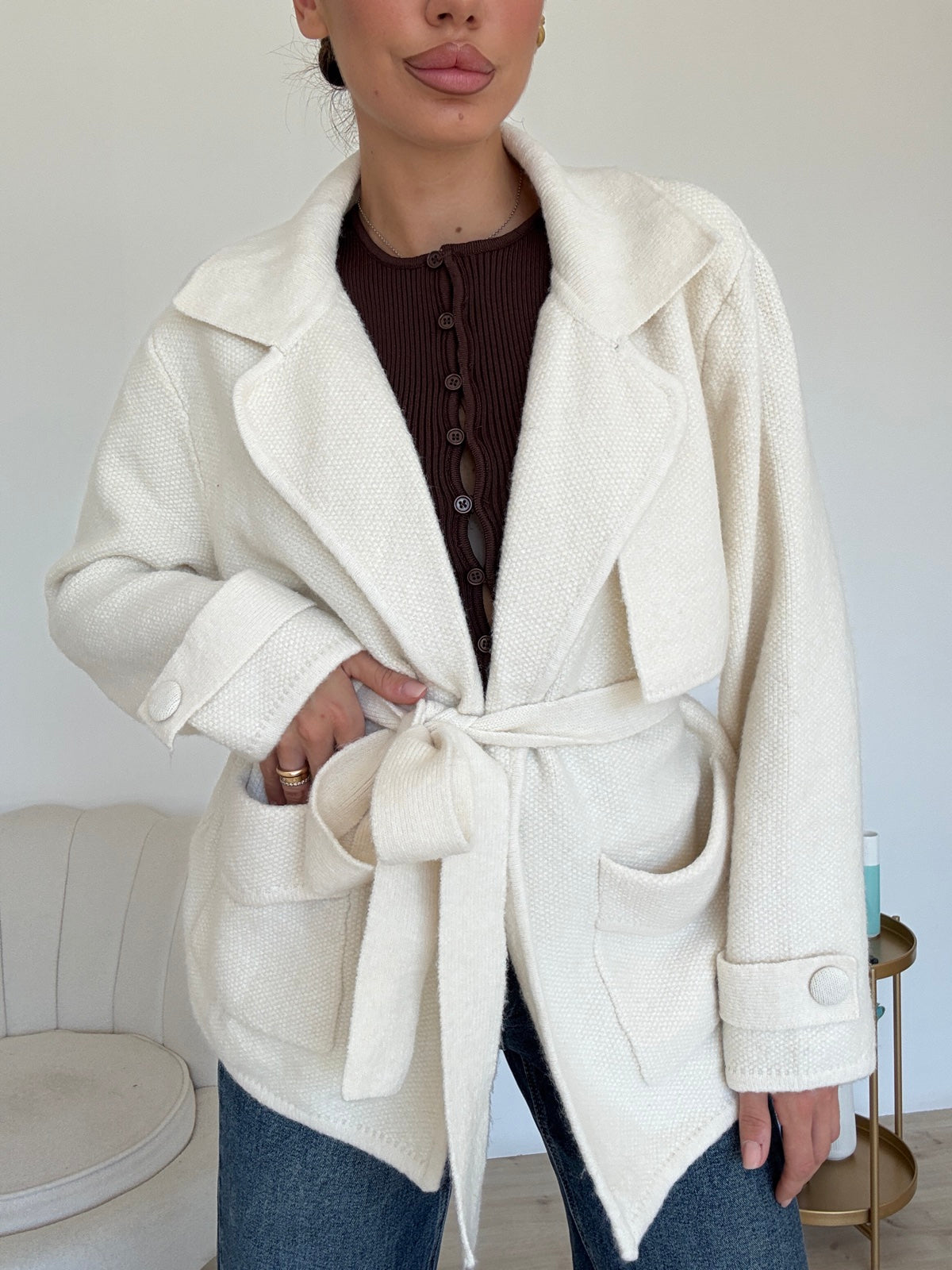 AN64821-MAXI CARDIGAN CHARLOTTE BURRO