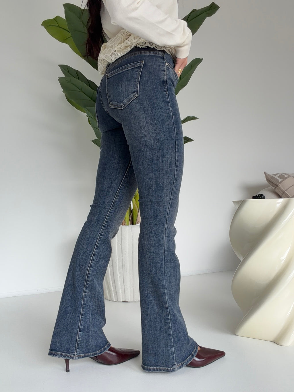 FLORA-17-JEANS ZAMPETTA DENIM+CINTURA DENIM SABBIATO