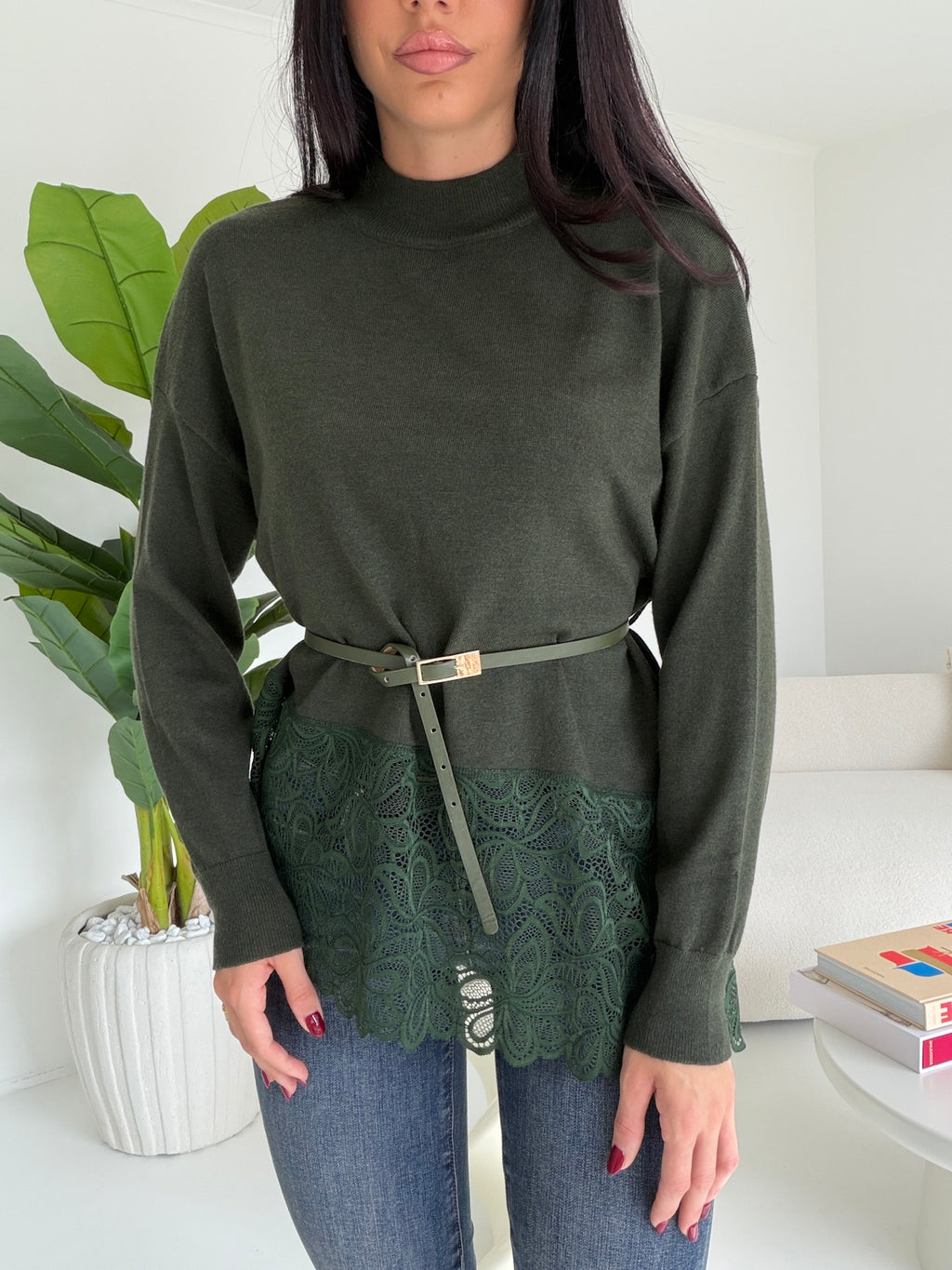 HW69412-PULL+CINTURA VERDE