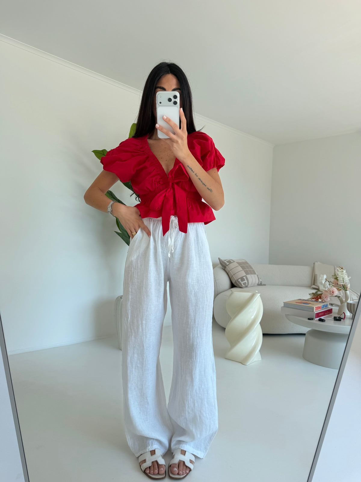 PANTALONE 100%LINO MILK