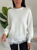 K322-PULL BORDO IN PIZZO MILK