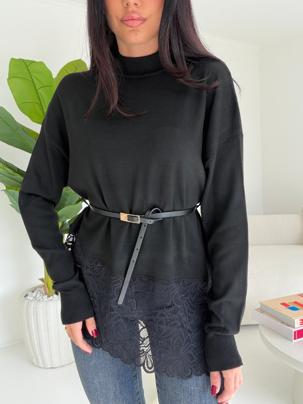 HW69412-PULL+CINTURA NERO