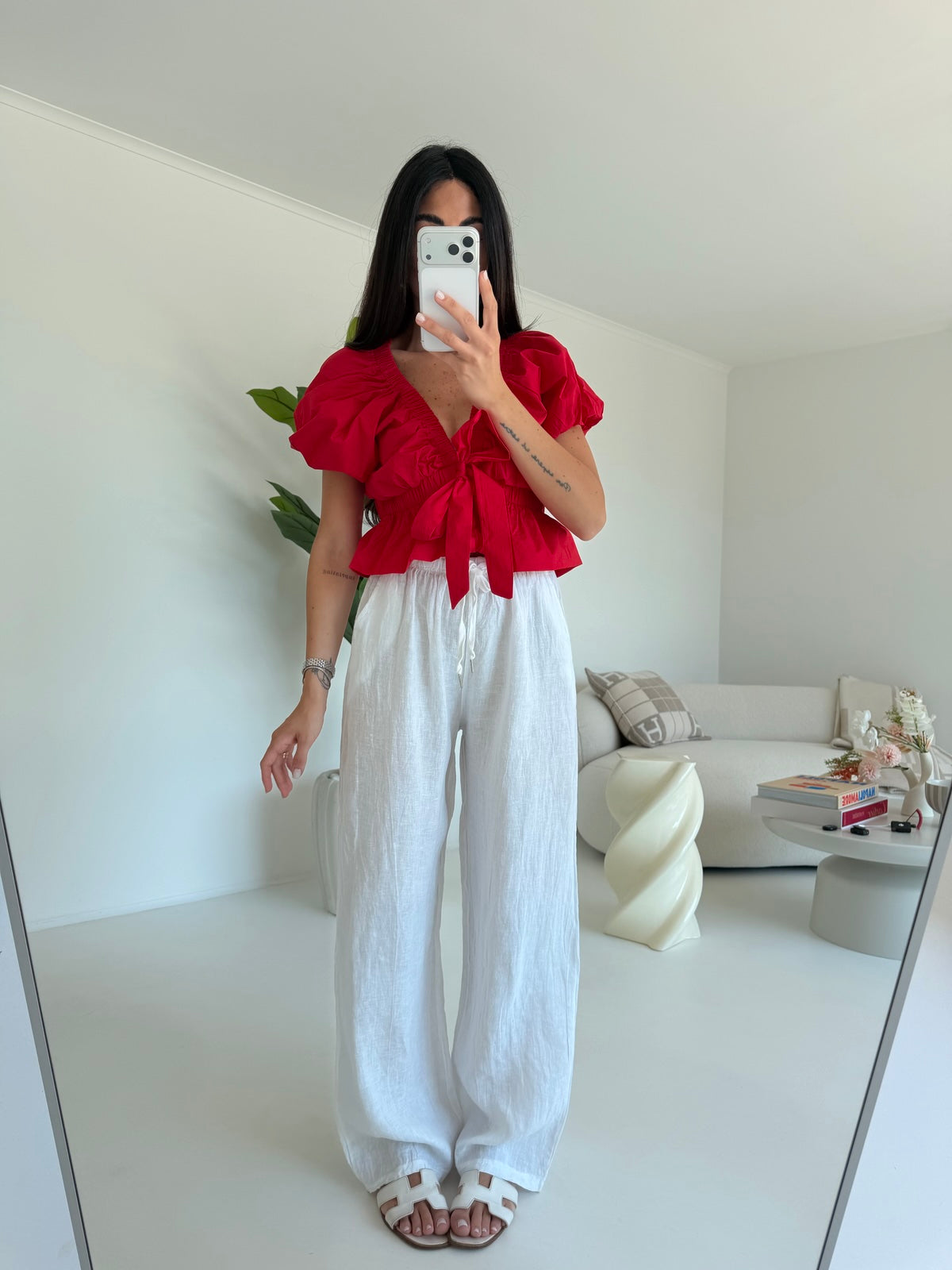 PANTALONE 100%LINO MILK