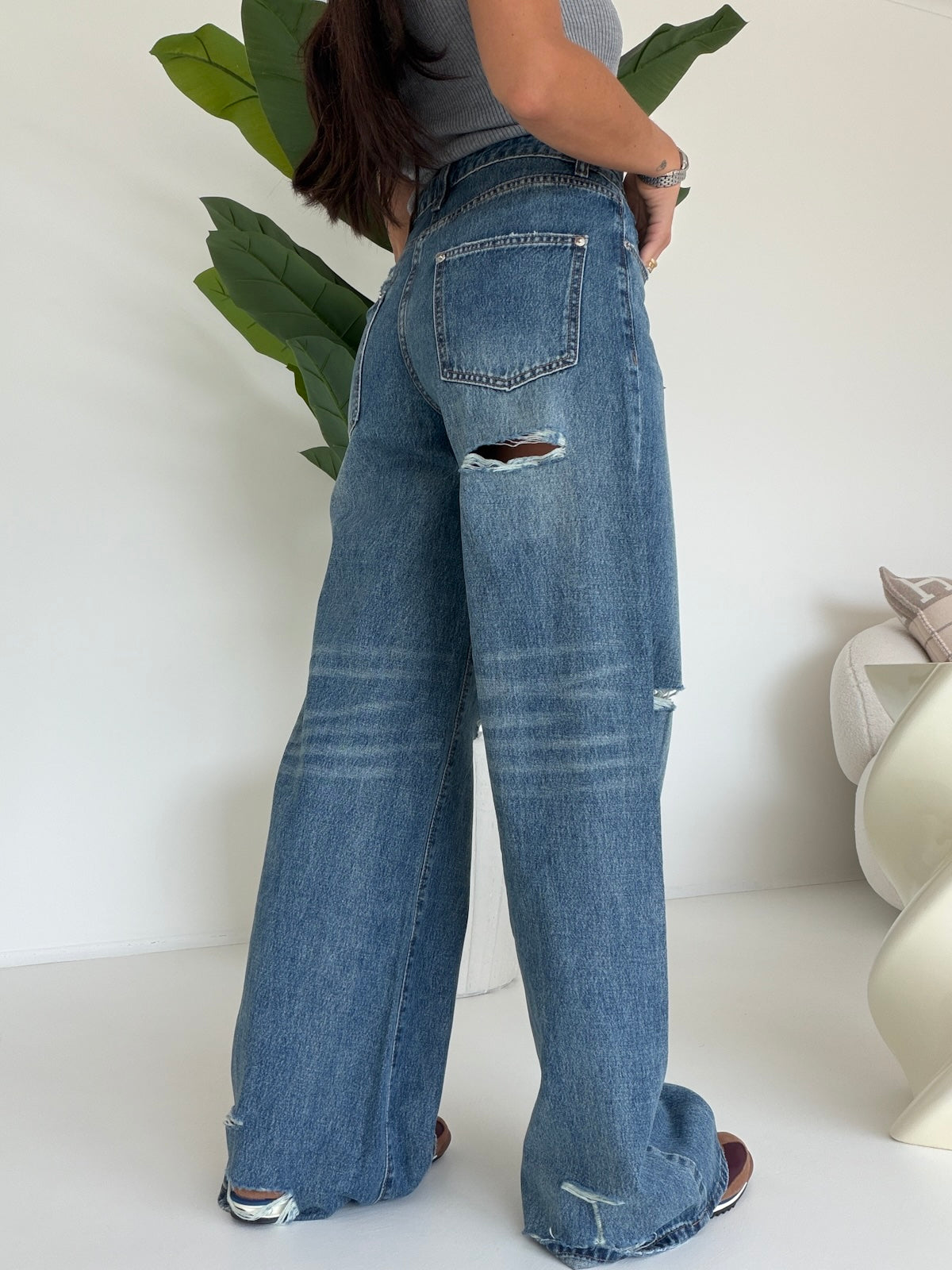 S22572-JEANS PALAZZO RIPPED