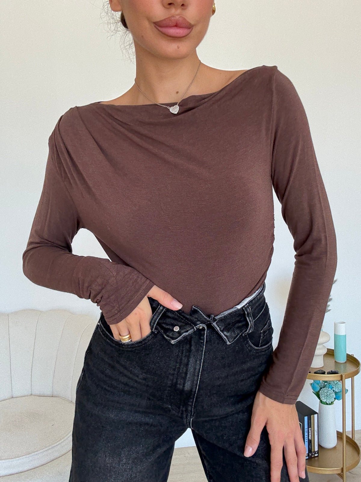 V76255-MAGLIA COZY CHOCO