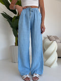 PANTALONE 100%LINO PASTELLO
