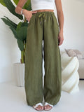 PANTALONE 100%LINO MACARON