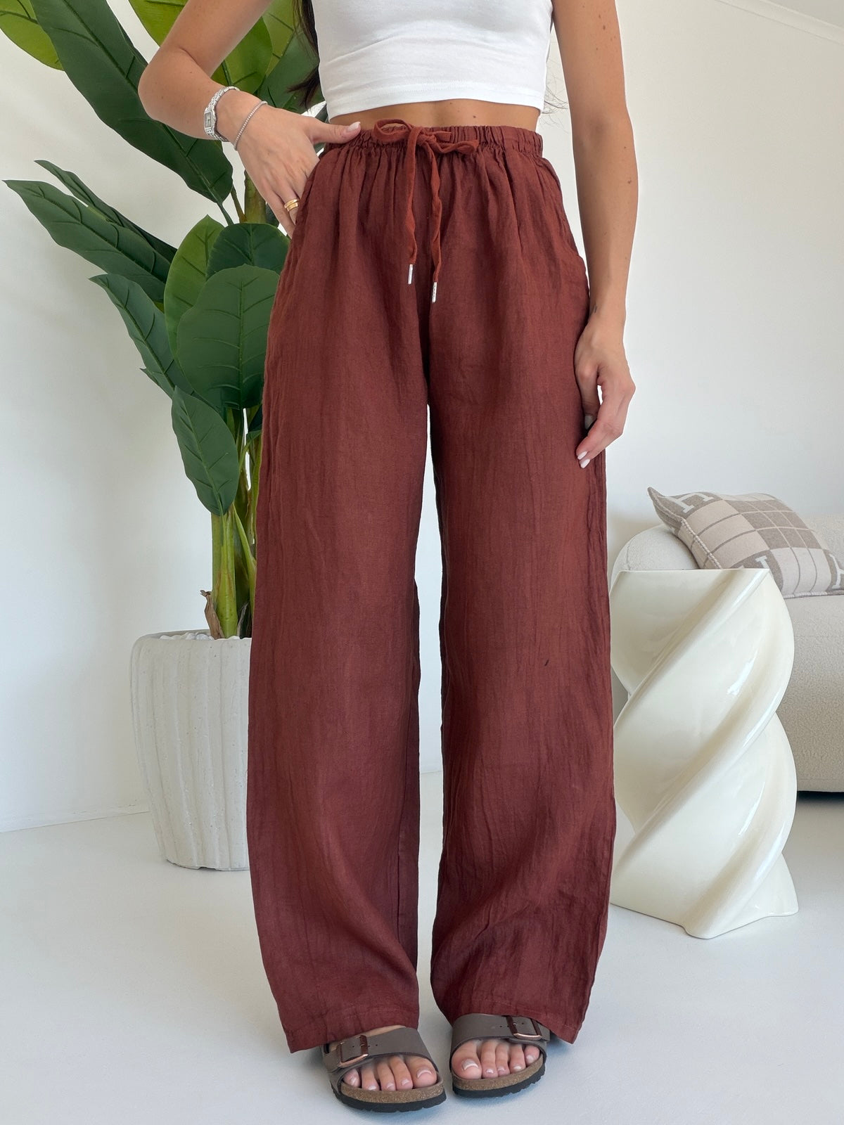 PANTALONE 100%LINO COCCIO