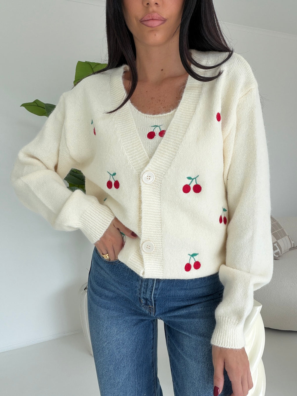 Y6139-TWINSET CILIEGIE MILK